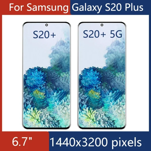 Amoled For Samsung Galaxy S20 Plus LCD Display 6.7" Samsung S20+ G985F/DS G986B Display LCD Touch Screen for samsung s20 Plus 5G