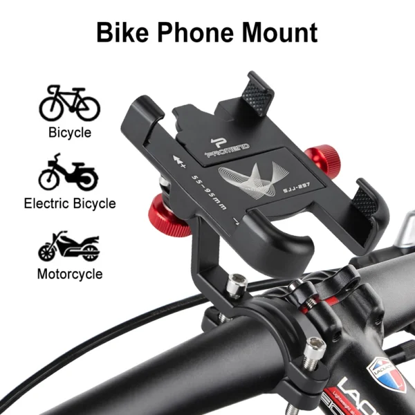 Bicycle Holder 360 Rotatable Aluminum Adjustable Bike Phone Holder Non-slip Cycling Bracke for iPhone 13 12 11 Samsung S22 S21