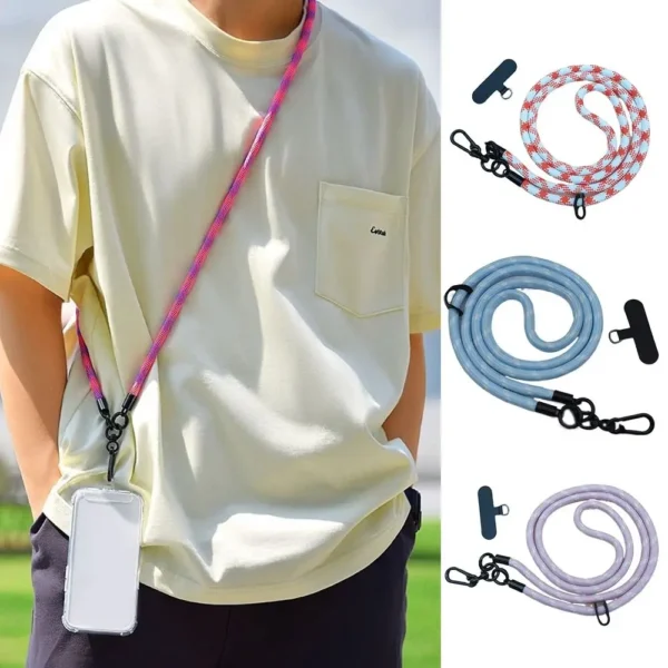 Multi-Style Cell Phone Card Lanyard Anti-Lost Crossbody Shoulder Detachable Lanyard Neck Cord With Tether Adjustable Thickened