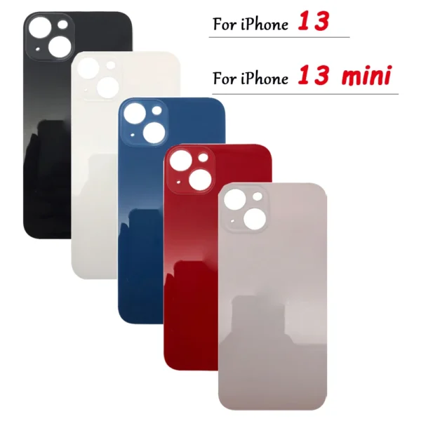 Replacement NEW Housing Battery Cover Big Hole Rear Glass Back Cover For iPhone 13 / 13 mini