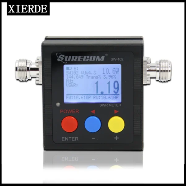 SURECOM  SW-102 N type 125-525Mhz VHF / UHF Antenna Power and SWR MeterDigital VHF / UHF SWR and Power Watt Meter