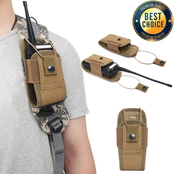 Tactical Molle Radio Walkie Talkie Pouch 1000D Outdoor  Portable Radio Interphone Holster Carry Bag Hunting Camping Mag Pocket