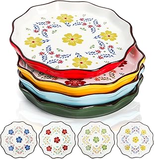 Vintage Style Dessert Plates (Set of 6)