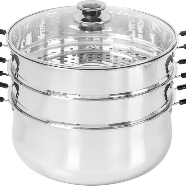Stainless Steel Steamer Pot (3-Tier)