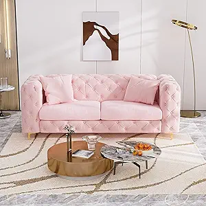 Tufted Armrest Fabric Sofa