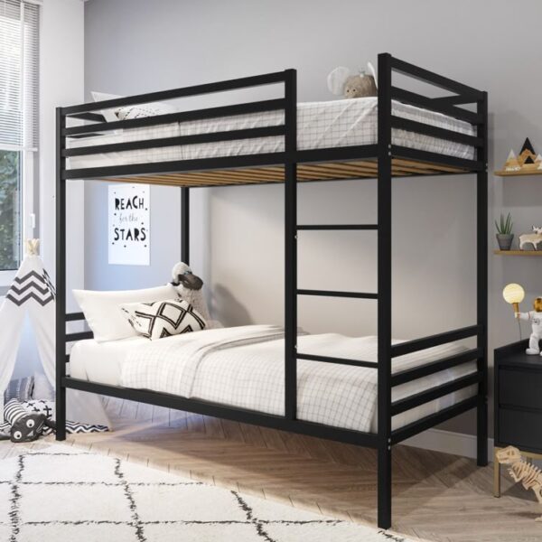Bunk Bed for 2 Children 90 x 200 cm Cabin Bed for 2 Children White