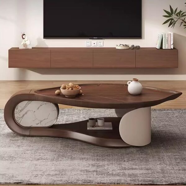 Cloud Coffee Table - Cute Coffee Table - Irregular Shape Coffee Table with 4 Legs