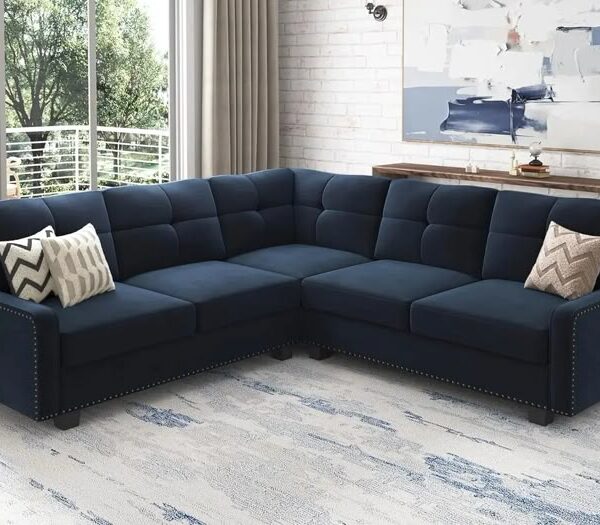 Yaheetech Sofa Bed L-Shaped Couch Sofa Corner Sofa 3 Seater Pull out Sofa Bed with Storage, Convertible Click Clack Sofa Bed Settee Sectional Sofa for Living Room, Office, Black