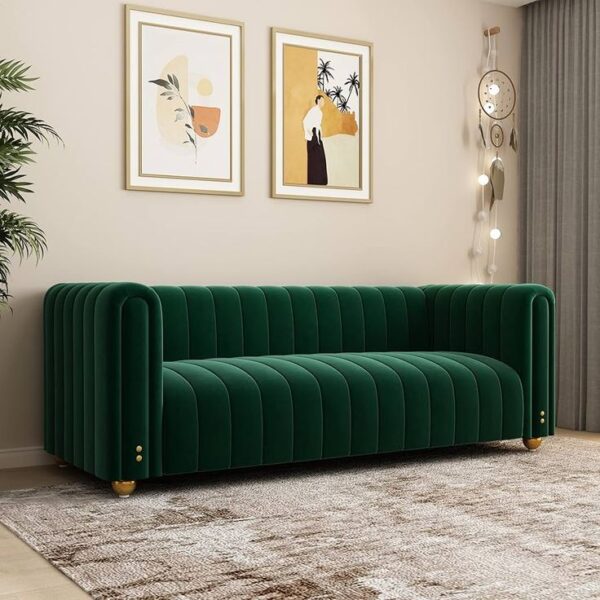 Generic Hayward 3 + 2 Seater Sofa Set in Bottle Green Velvet,