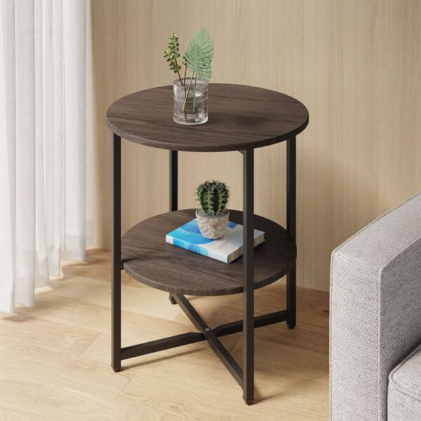 Round & Oval Side Table Lamp Coffee Table Hallway Living Room Furniture