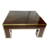 Walnut-Finished Square Table